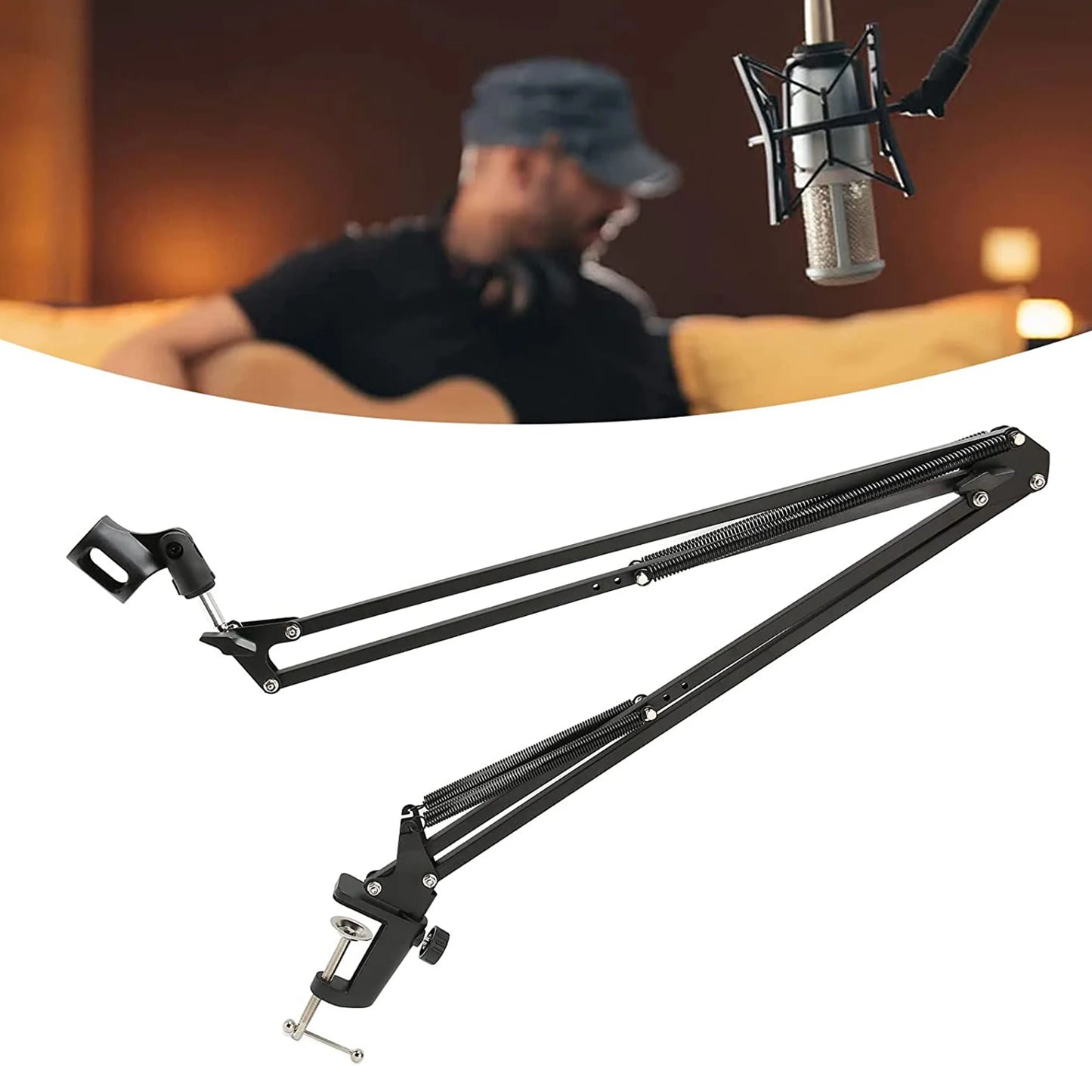 5 Core Microphone Boom Arm Adjustable 360° Rotatable Mic Stand with 3/8''-5/8'' Adapter