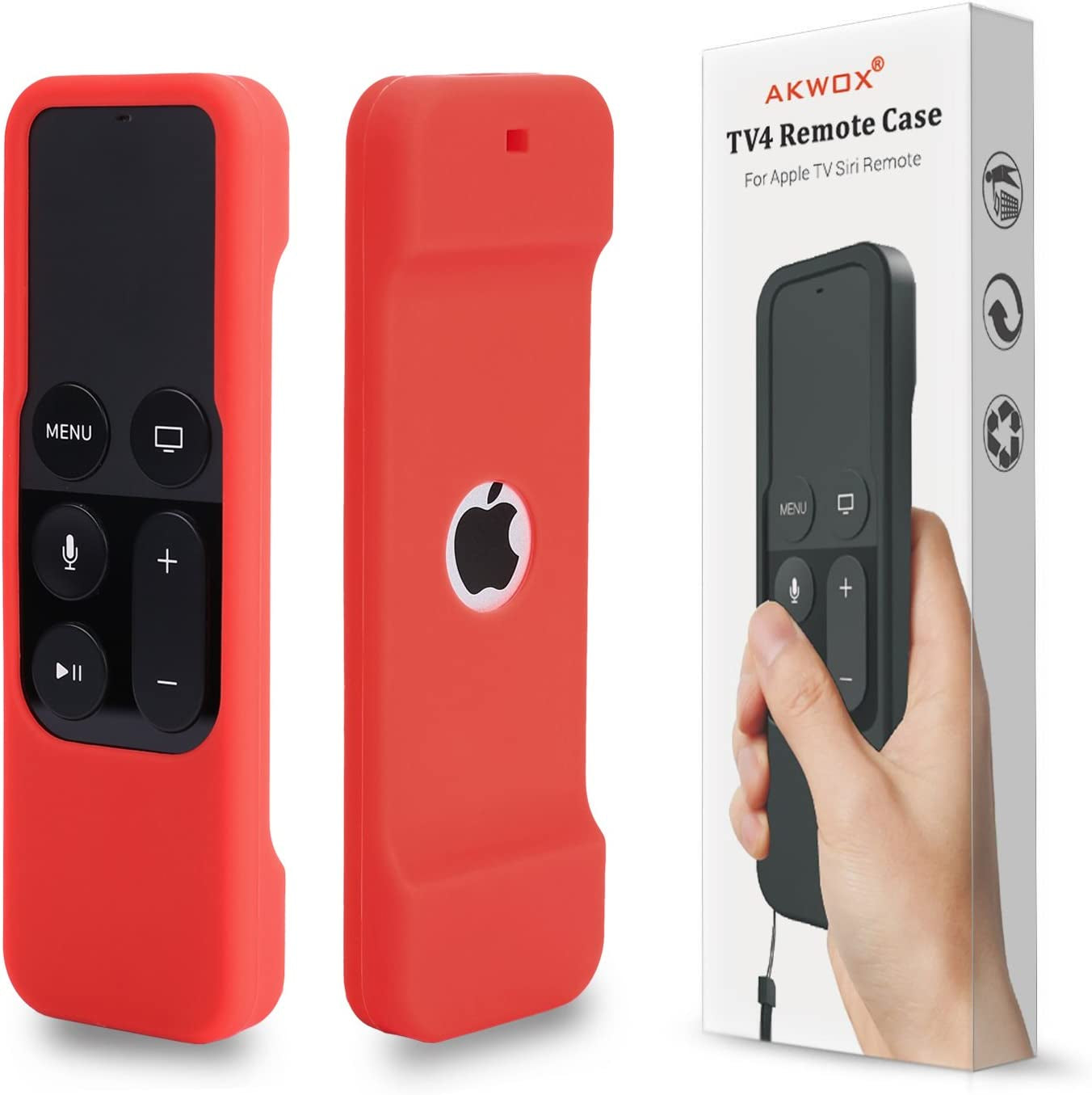 Remote Case for Apple Tv 4Th 5Th Generation,  Apple TV Siri Remote Cover Case with Lanyard (Rose Red) -Not for New Apple 4K TV Series 6Th Gen 2021