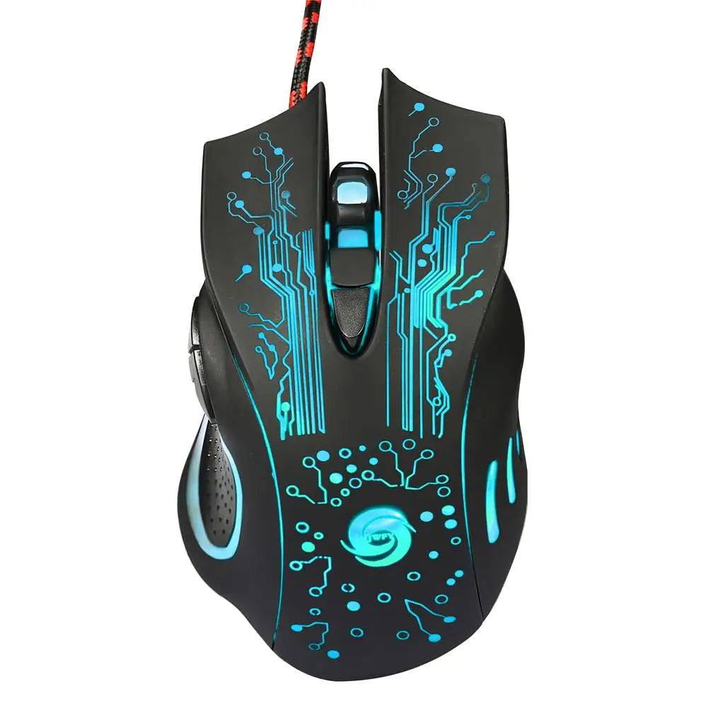 5500DPI USB Wired Gaming Mouse Adjustable 7 Buttons LED Backlit Professional Gamer Mice Ergonomic Computer Mouse for PC Laptop