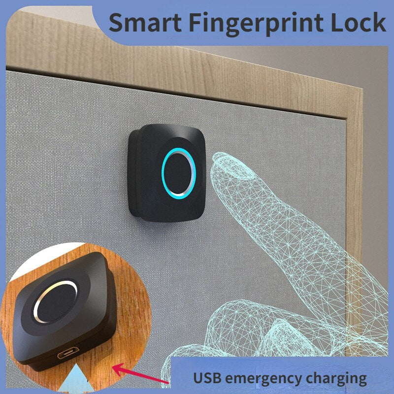 Fingerprint Lock Smart Cabinet Locks Biometric Keyless Furniture Drawer Cabinet Wardrobe Fingerprint Locks for Drawer Cabinet