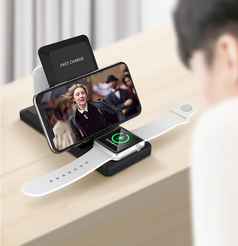 Folding Three-In-One Multifunctional Wireless Charger