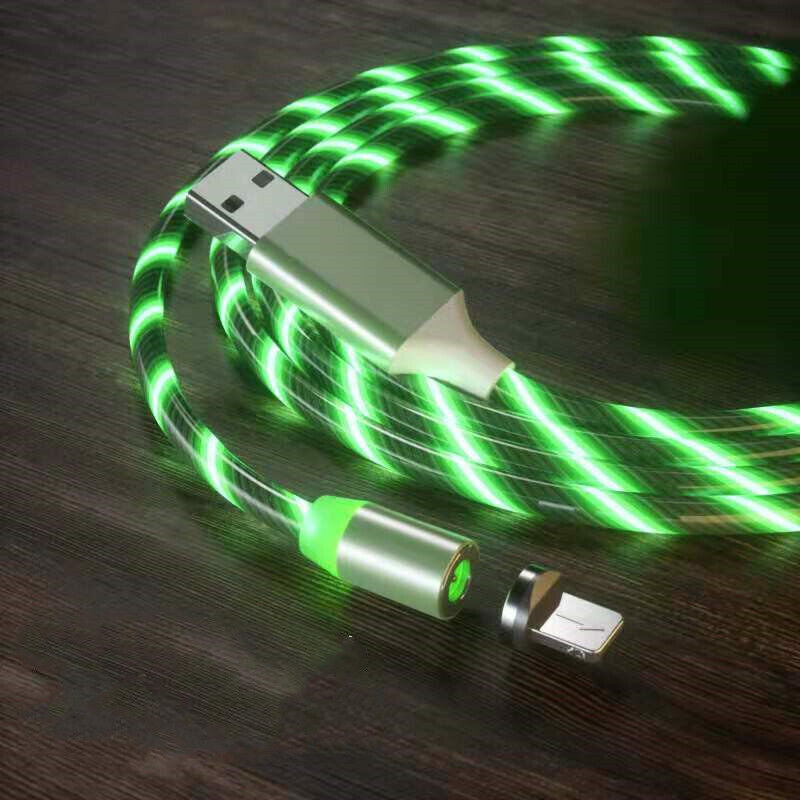 Magnetic Charging Cable Streamer Fast Charging Cable Lighting Micro USB Cable LE