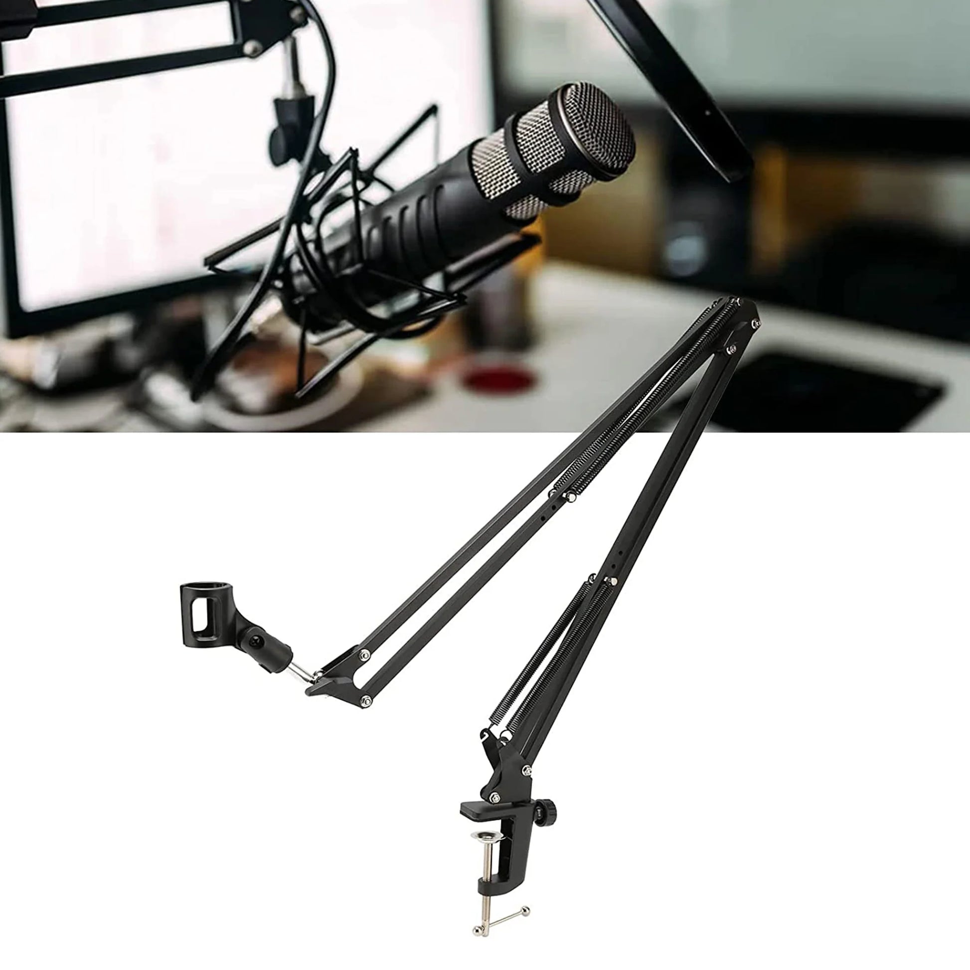 5 Core Microphone Boom Arm Adjustable 360° Rotatable Mic Stand with 3/8''-5/8'' Adapter