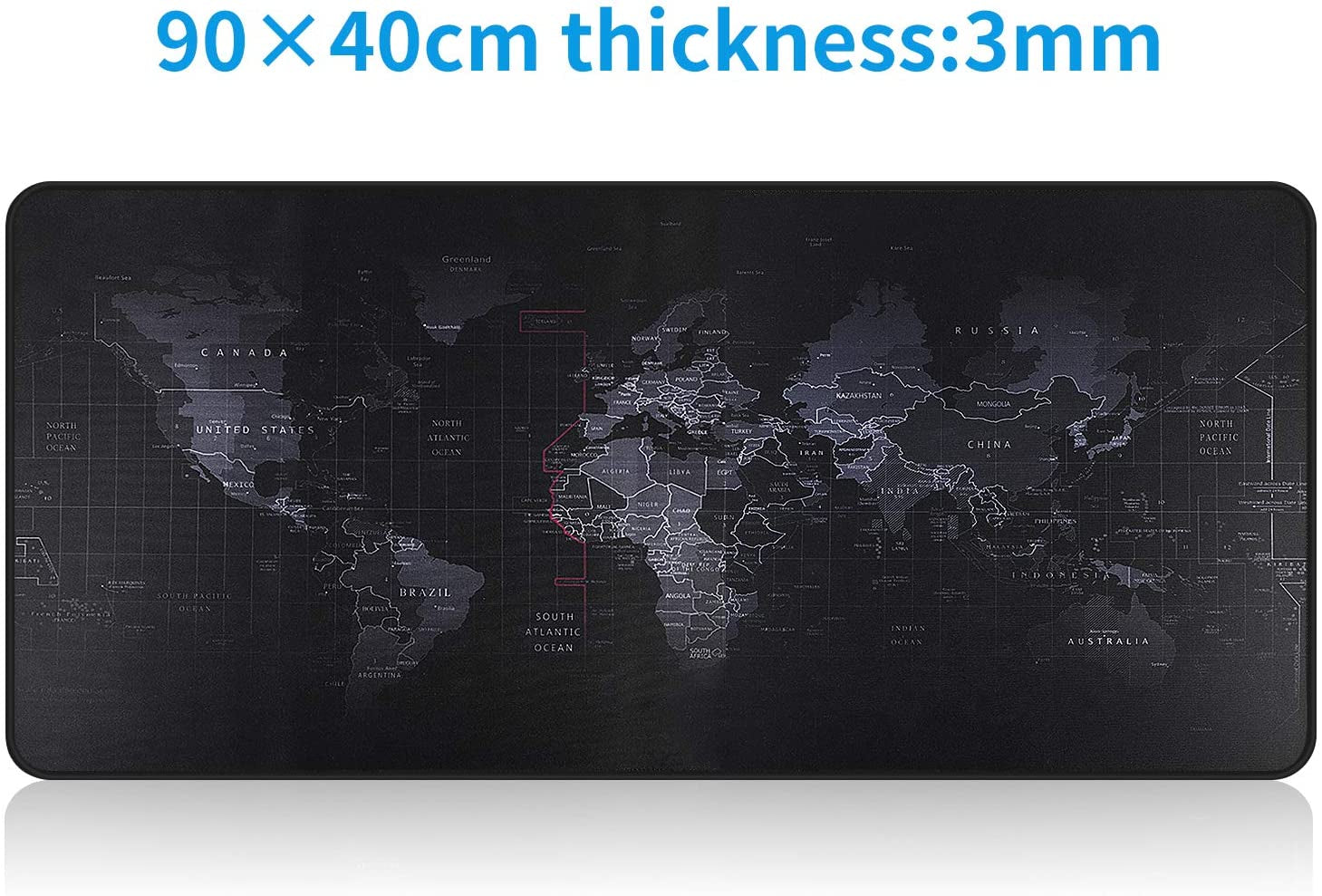 XX Large Gaming Mouse Map Pad 900×400×3MM (35.40X15.7X0.12 Inch),With Non-Slip Base,Waterproof and Foldable Pad,Desktop Pad Suitable for Gamers,Suitable for Desktop,Office and Home,Black